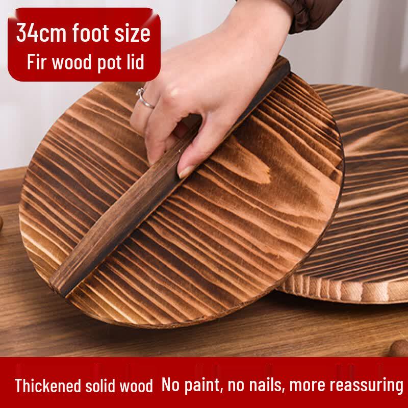 Traditional Cedar Wood Pot Lid
