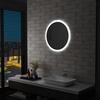 VidaXL LED Mirror for Bathroom Lighted Mirror Illuminated Mirror Energy Saving Round Mirror Wall Mirror 144723