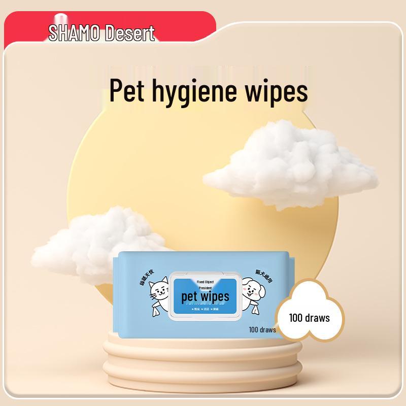 Pet President Disposable Pet Wipes - 80 Sheets for Dogs & Cats