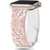 Apple iWatch 3D Carved Floral Laser-Engraved Silicone Band