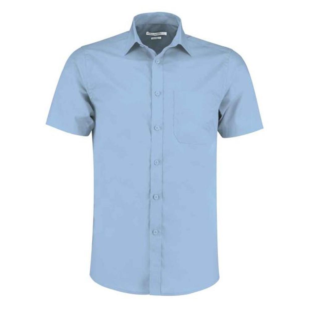 Kustom Kit Mens Poplin Tailored Short-Sleeved Shirt
