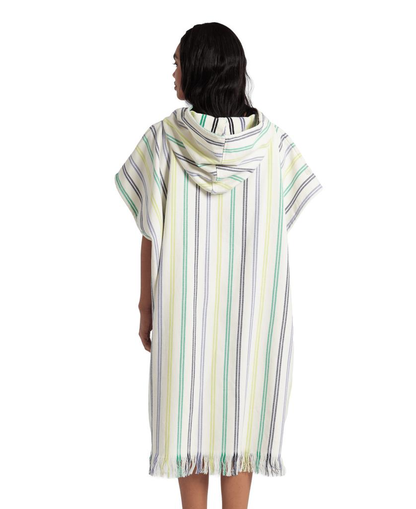 Poncho Cambio con Cappuccio Arena Burro - Verde Morbido 007461/100 Taglia Unica