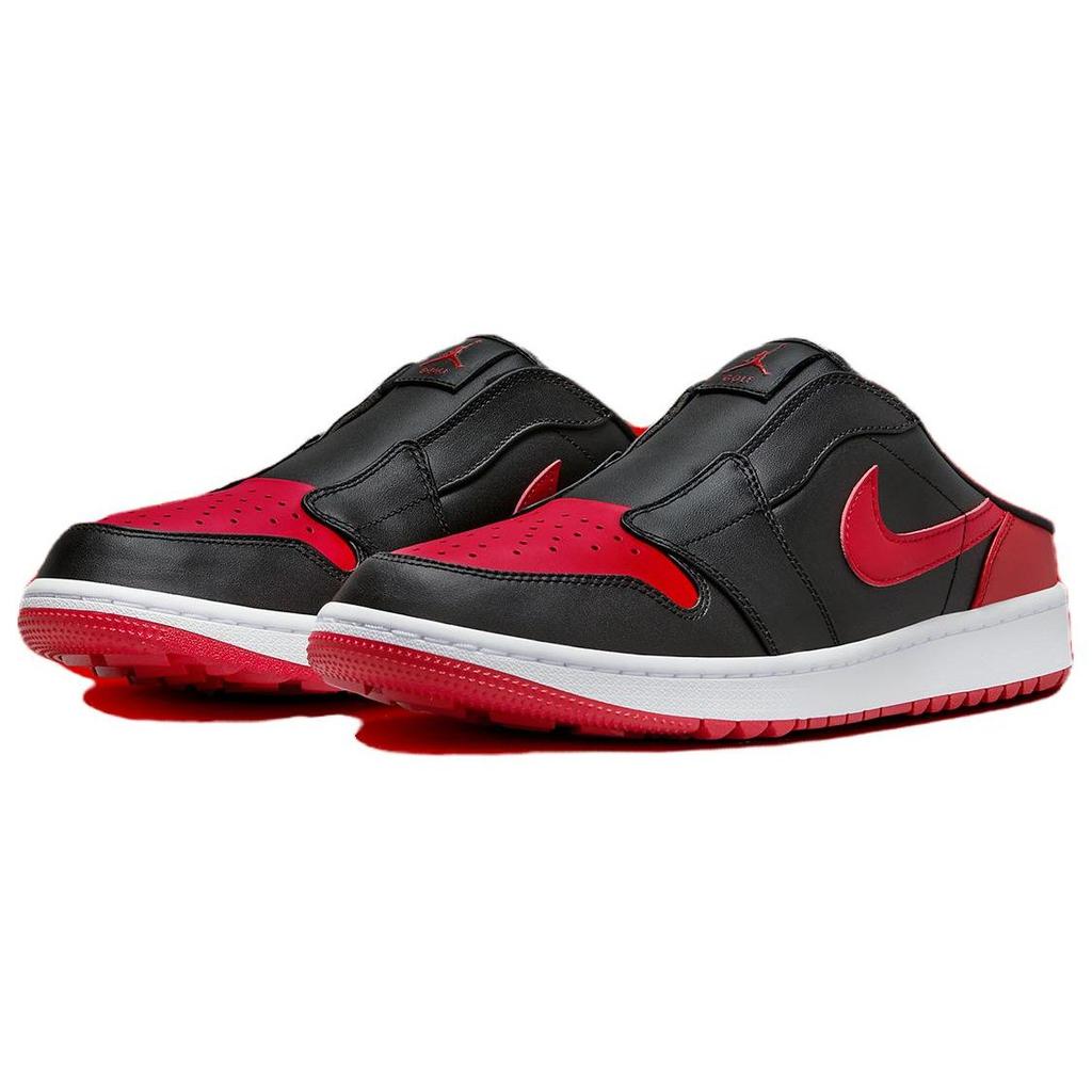 Air Jordan 1 Mule Golf Bred Unisex Sneakers Black White Varsity-Red FJ1214-001