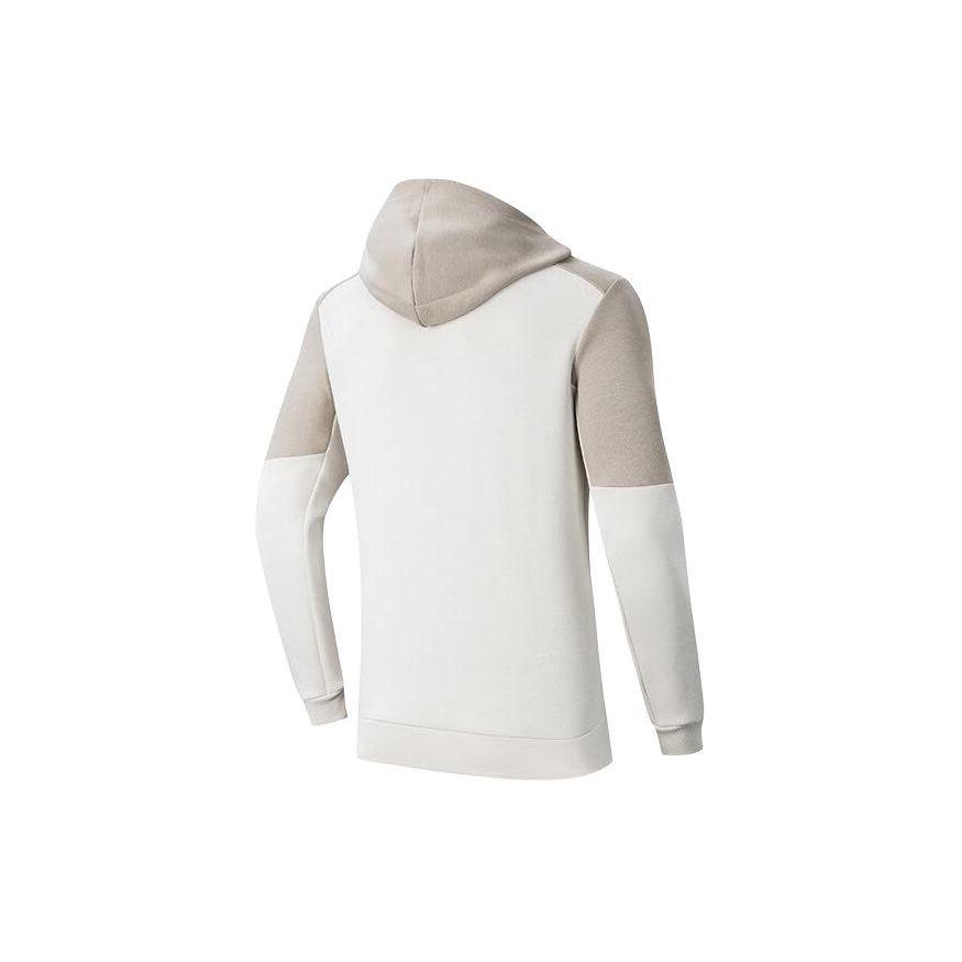 Anta Spliced Letter Hooded Cardigan Jacket Men Jacket Charcoal-Gray Chalk-White 152417705-1