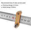 Aluminum Alloy Ruler Positioning Block, Multifunctional Scribing Locator for Woodworking and DIY Marking Work