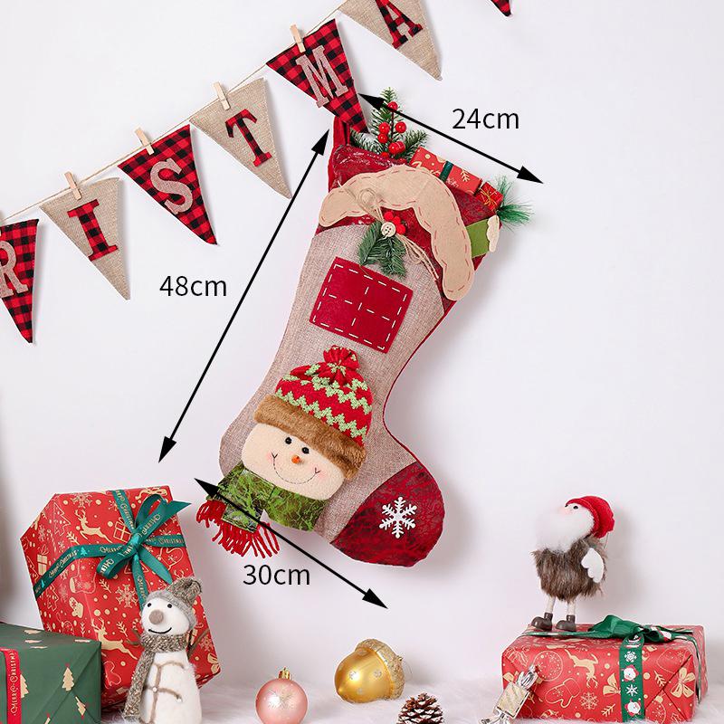 Christmas Decoration Christmas Socks Ornaments Pendant Small Boots Children New Year Candy Bag Gift Fireplace Tree Jewelry