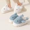 Interfloor Noise Reduction, Winter Indoor Slippers, Warm Cushion, Whale Slippers