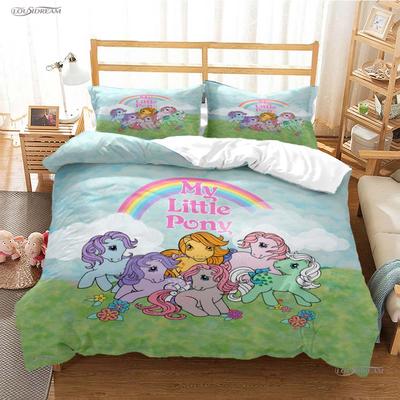 My Little Pony Cartoon All Season Duvet Cover Comforter Bedding Sets Soft Quilt Cover And Pillowcases Single/Double/Queen/King