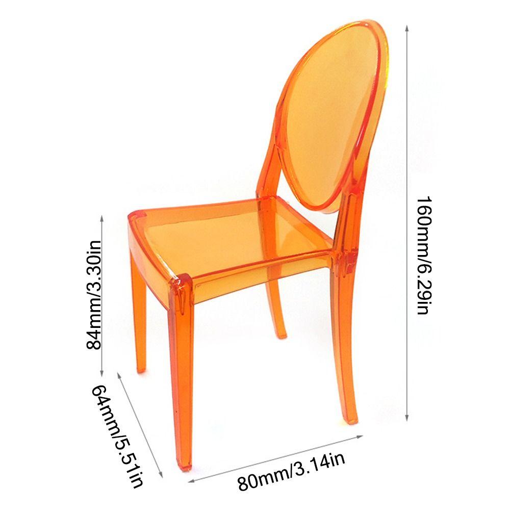 Plastic Miniature Furniture Multicolor Mini Backrest Chair Gift Dollhouse Leisure Chair  Doll House