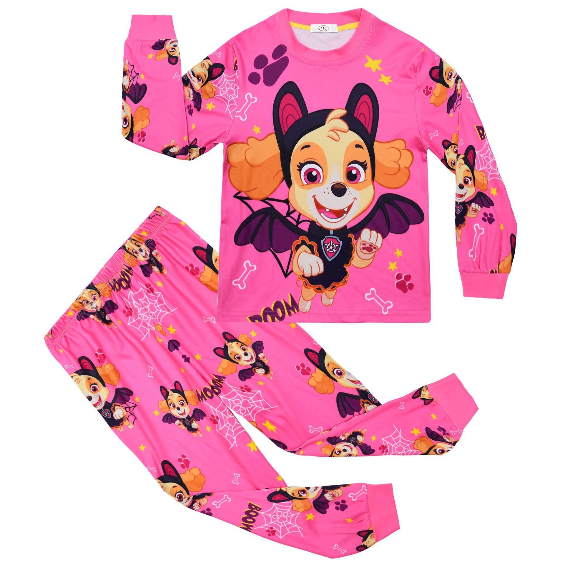 

Long-Sleeved Set, Dog Cartoon, Digital Printing, Middle-Aged And Older Children S Loungewear Long-Sleeved + Trousers Set 7793 100
