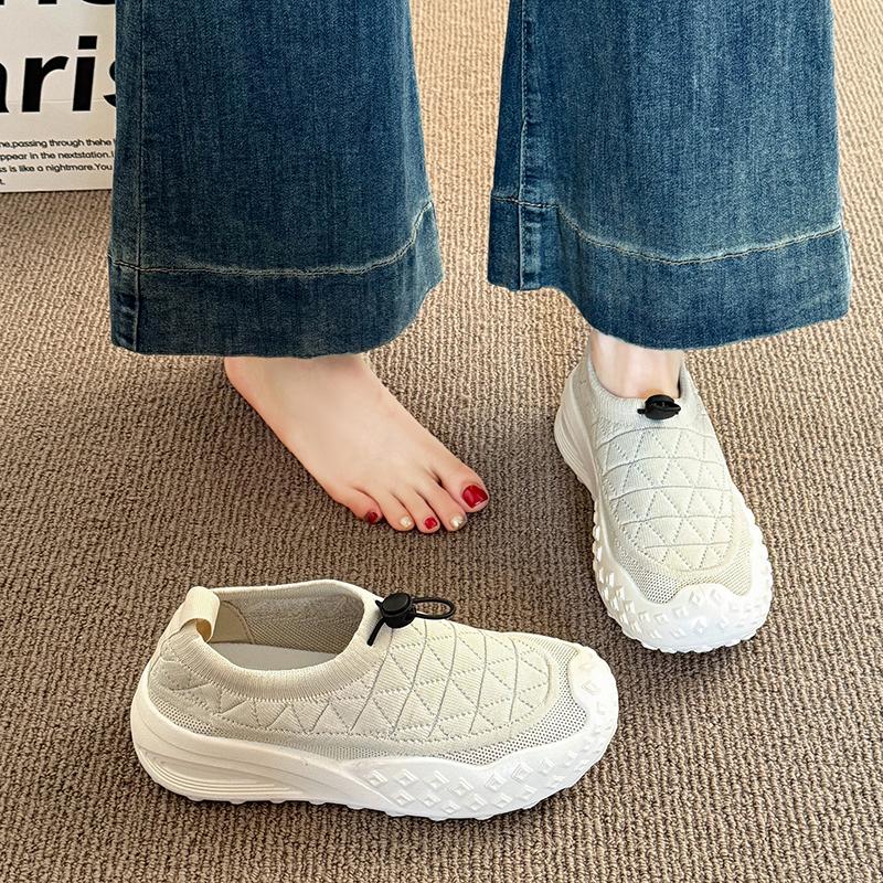 Fashion CRLAYDK Loafers for Women Breathable Slip On Mesh Flats Casual Walking Ladies Mom Comfortable Tennis Shoes Travel Sneakers