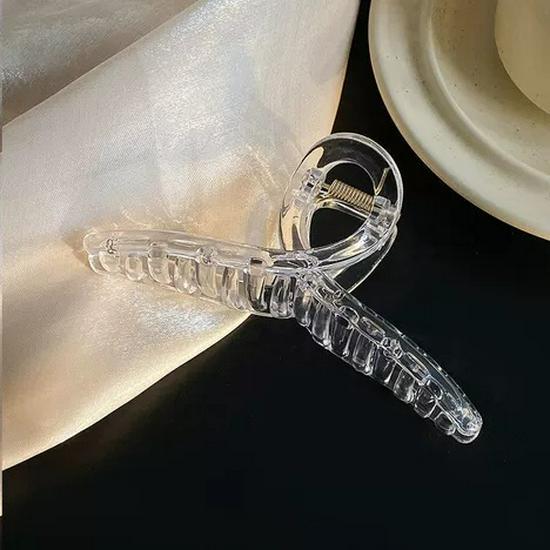 Transparent Handmade Shark Claw Hair Clip for DIY, Back of Head Use, Blank Base Clip