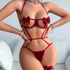 New Women's Hollow Neck Hanging Sexy Underwear Set