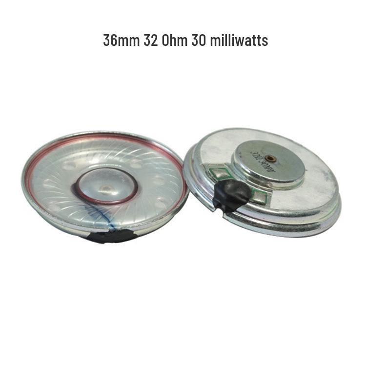 High Metal 32 Ohm Over-Ear Headphone Speaker: 36/40/50mm, 30mW