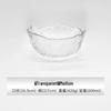 Gold Rim Lead-Free Crystal Salad and Dessert Bowl Set with Hammered Texture