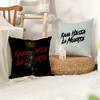 H-Hasta La M-Muerte Hot Cushion Cover Plush Fabric Soft Double-Sided Printed Sofa Warm Winter Home Child Gift Pillow Case