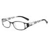 1PC Premium Classic Rectangle Reading Glasses - Floral Temples, For Middle-Aged/Elderly/Men/Women/Students/Teachers, Casual & Business Use