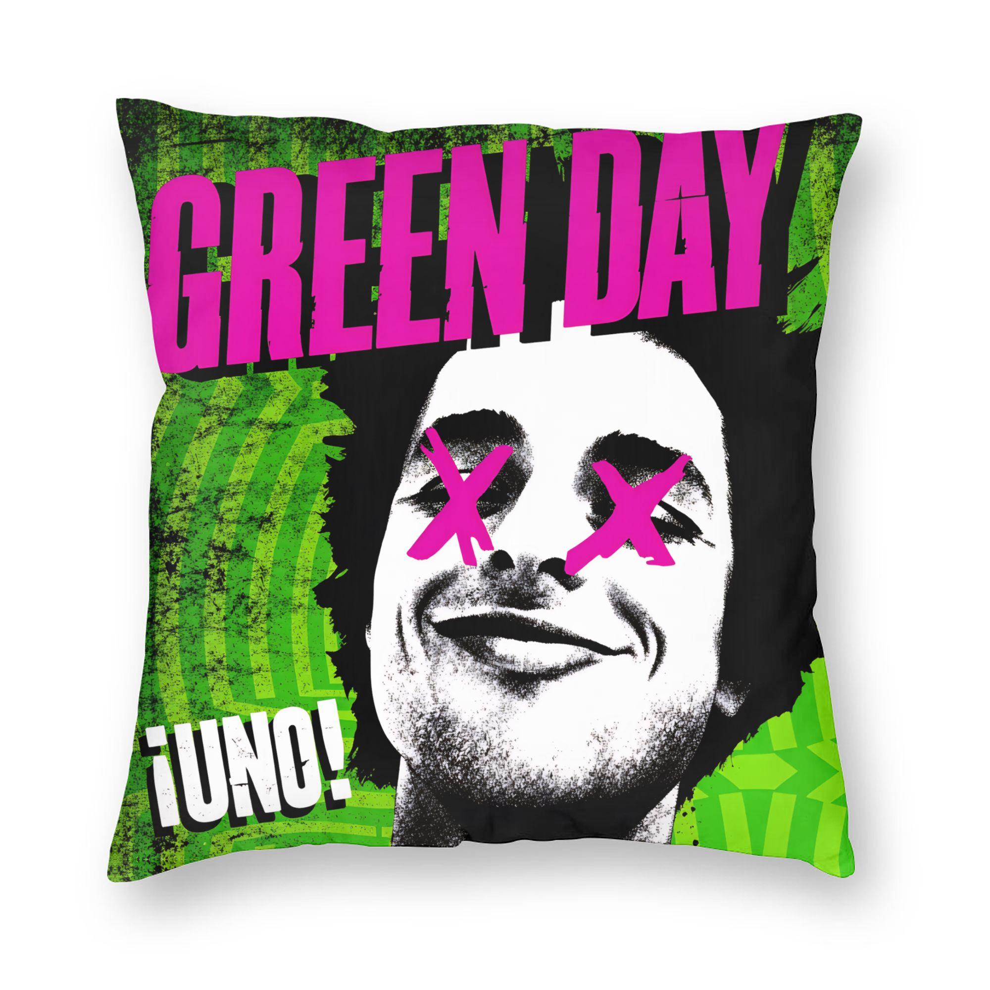 Shunika Chen Unisex Green Pillow Cover Band Day Vintage Pillow Case For Sofa Couch Bed Living Room Pillowcases