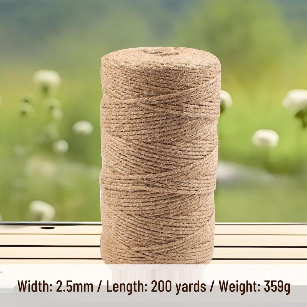 Jute Rope: Multi-Spec Hemp Rope for DIY Projects & Bundling, Thick To Thin Options