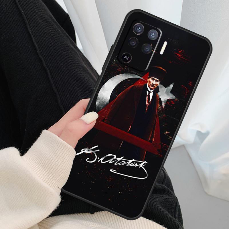 Turkey Mustafa Kemal Ataturk Case For Oppo A18 A38 A58 A78 A98 A80 A60 A40 A96 A76 A16 A94 A74 A54 A15 A17 A57 A77 A5 Pro