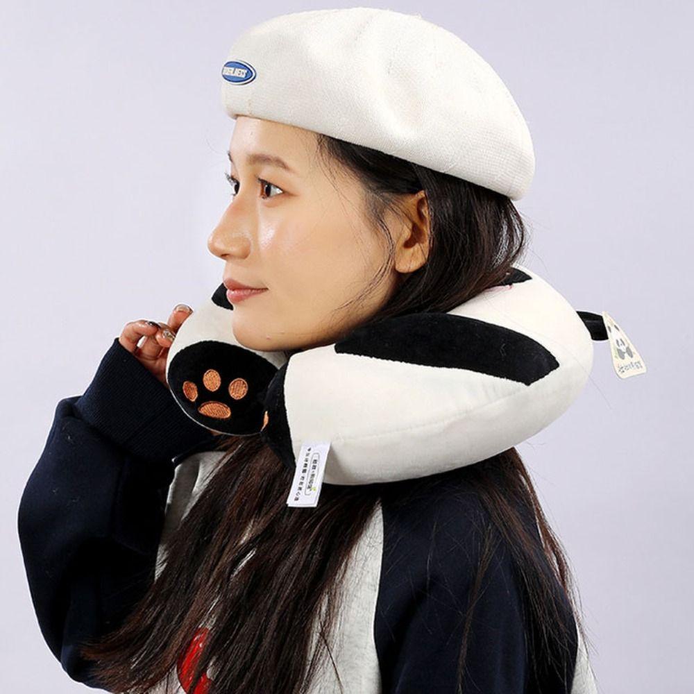 Kawaii Storytelling Panda Hand Puppet Soft Simulation Panda Neck Pillow Scarf Gloves Panda Hat New Year