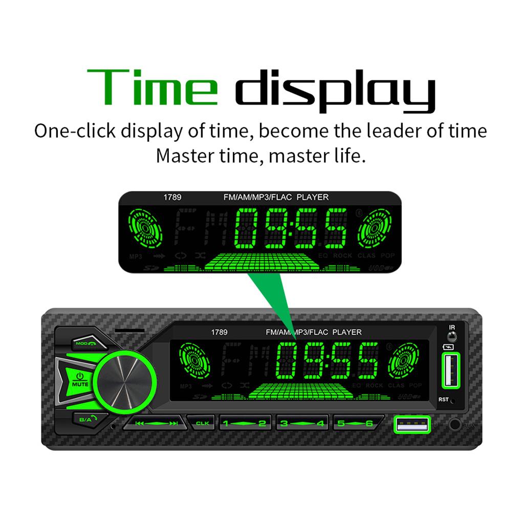 Car Radio 1 Din MP3 Player FM Audio Music USB SD Digital Bluetooth with In Dash Slot AUX Input Car Radio Stereo MP3 Player