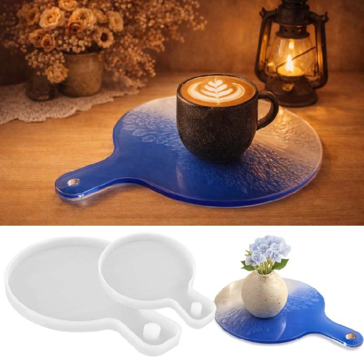 Multifunctional Silicone Mold Racket Shape Hand-Making Moulds Suitable for Plaster Resin Concrete Handheld Design