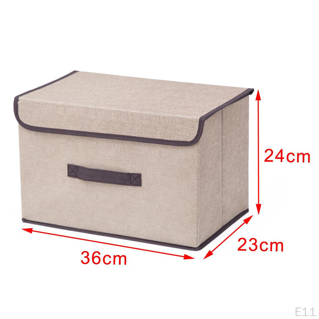 Faltbarer Aufbewahrungsbehälter mit Deckel, Stoff Dekorative Box Organizer Behälter Korb Würfel für