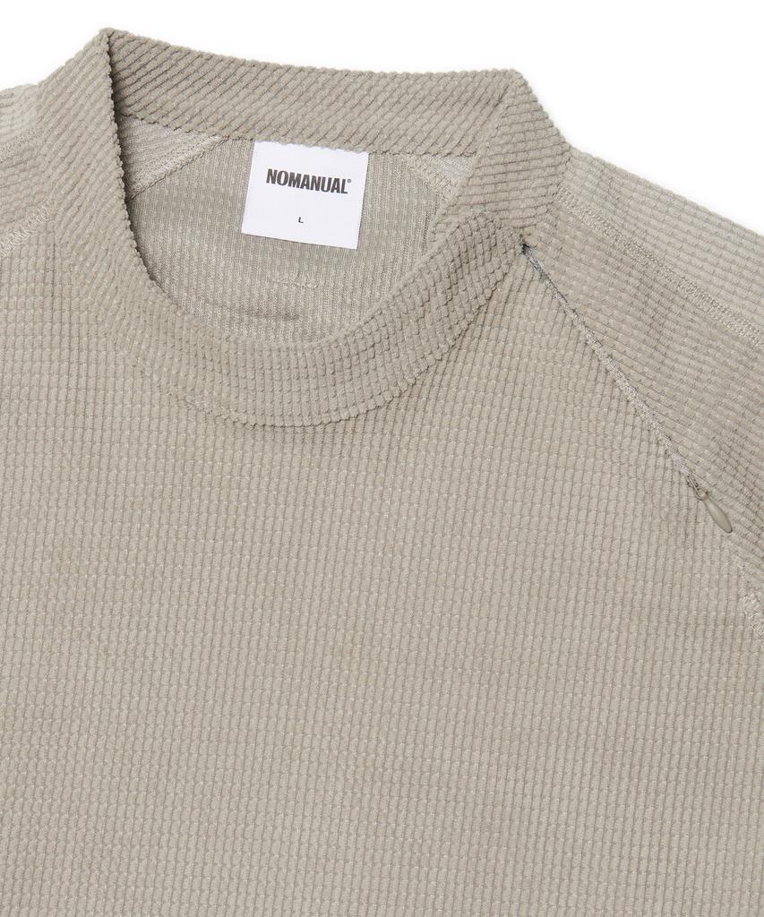 Nomaenyueol Heavy Waffle Long Sleeve Tee - Light Gray