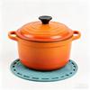 1PCS Nordic Style Round Silicone Trivet, High Temperature Resistant Anti-Scald Pot Mat, Multi-use Table Mat & Coaster