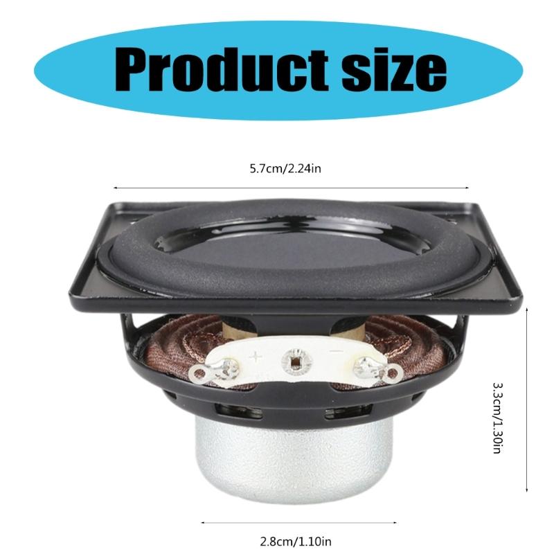 Powerful 57mm Full Frequency Speakers Inner Magnets 4Ohm 12W  Subwoofer Speakers Pair for Auditory Loudspeaker 2PCS