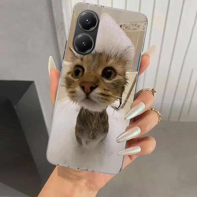 Pet Cat Funny Memes Phone Case for Xiaomi Poco X5 X6 X7 Pro F7 Ultra M7 Redmi 15 15C 13 13C 12 12C 10 10A 10C 9 9A 9C 9T Shell P