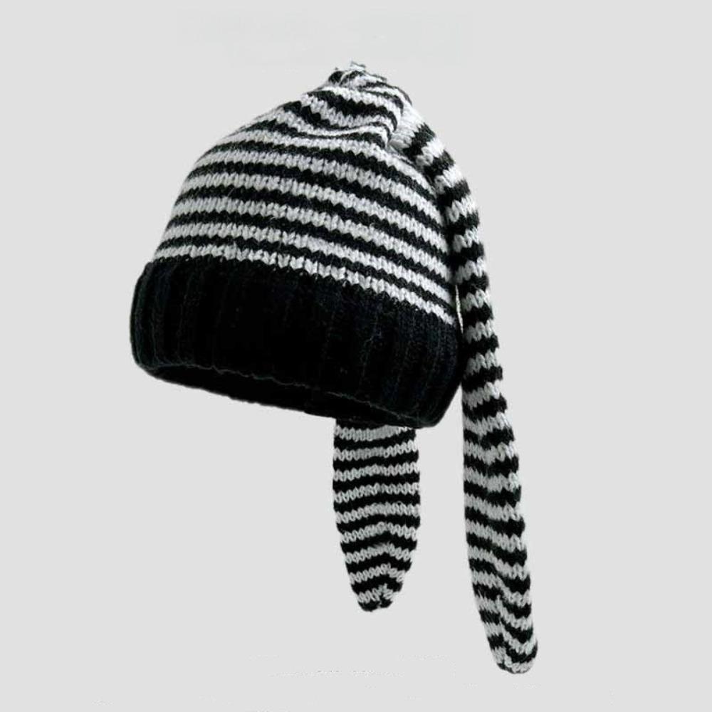 New Long Ear Balaclava Cap Keep Warm Thickened Crochet Knitted Hat Ear Protection Hat Women