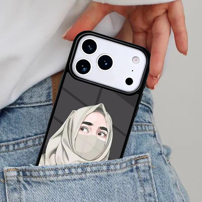 

Islamic Hijab Girl Queen Phone Case for iPhone 16e 15 14 13 12 17 Pro Max Plus Air 17pro Cover Coque iPhone 16