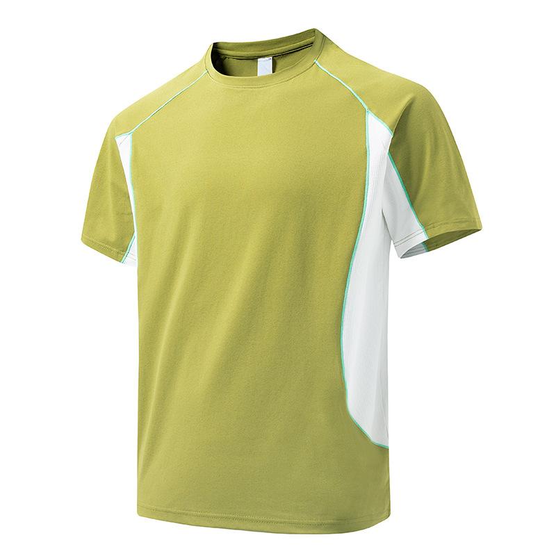 American Retro Short-sleeved T-shirt For Men, Versatile, Loose, Casual, Niche Half-sleeved Tops For Men, Contrasting Colors L жёлтый