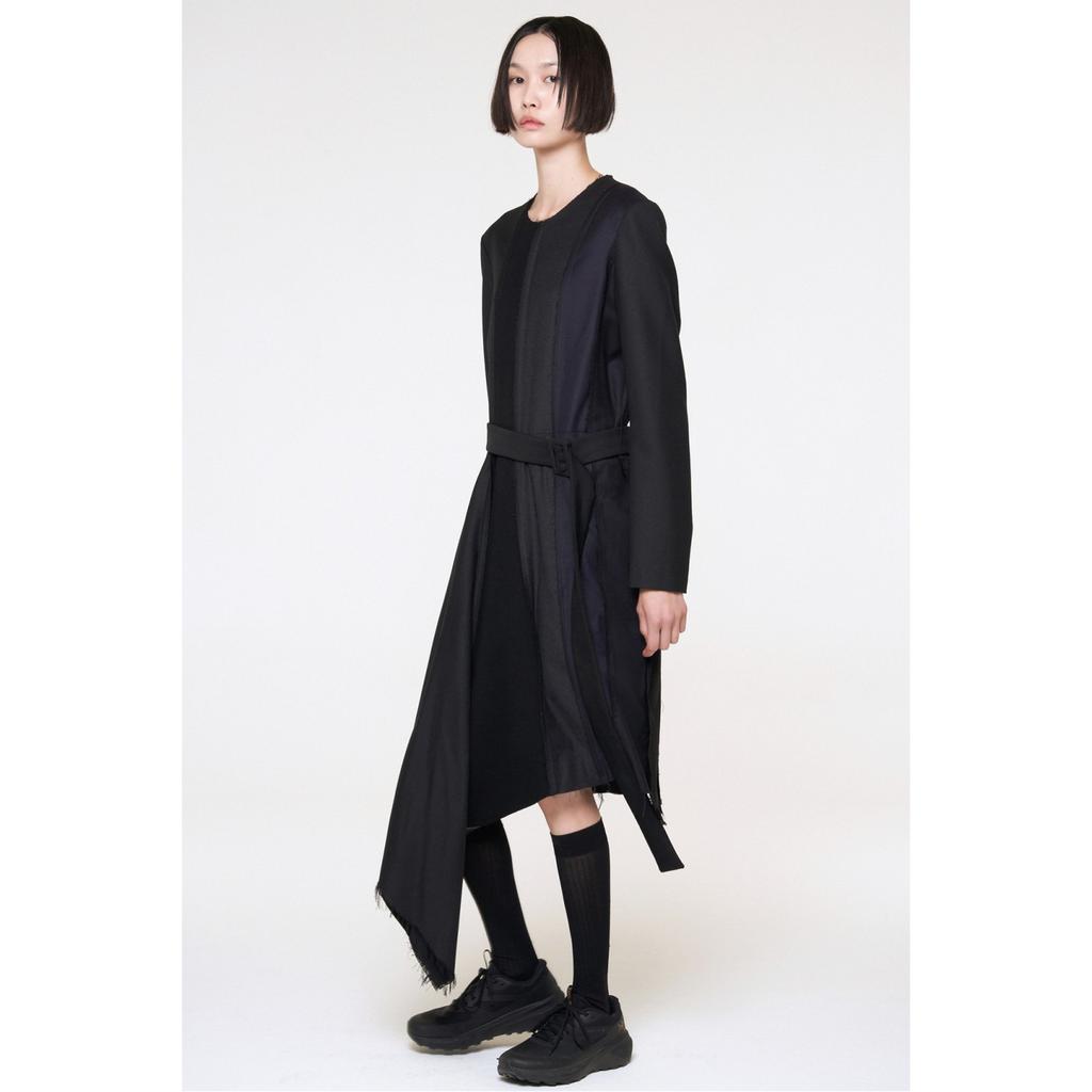 Recorde Puzzle Asymmetry Round Neck Dress_Rqdas24543Bkx