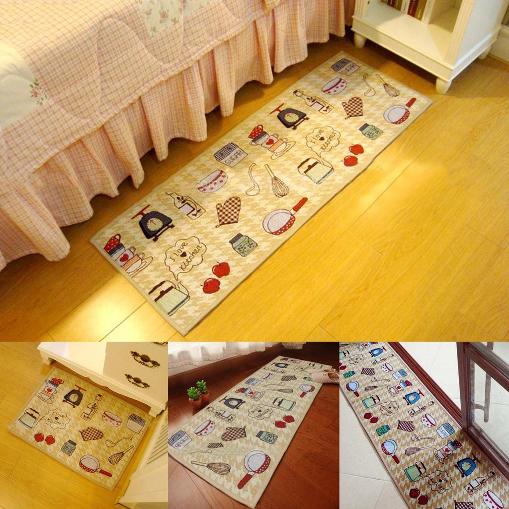 Buy Fashion Non Slip Washable Rugs Kitchen Door Floor Mats Jacquard