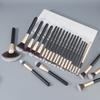 24 black gold matte makeup brush set, high-end makeup artist special beauty tool PU