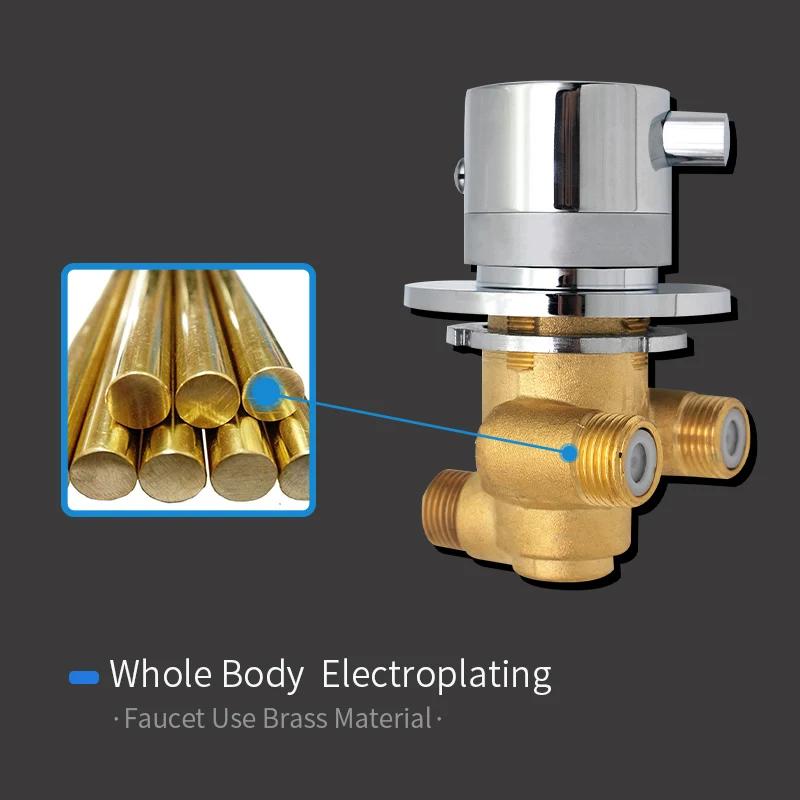 Thermostatic Shower Faucet Valve Cold &Hot Water Mixing Valve Mixer Tap Brass Shower Valve Switch Thermostat