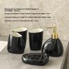 4Pcs/Set Ceramic Bathroom Accessories Toothbrush Holder Lotion Dispenser Bottle Rinsing Cup Soap Dish