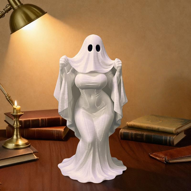 1Pcs Halloween Gothic Brides Wedding Decor Ghost Mother Statue Ornament Creative Skirt Design Office Desk Decoration