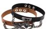 DOKiDOKi Heart Collar and Leash for Human Cosplay PU Cat SM SM Choker [Black Leather] Chain, Master, Slave, Costume, Goods, Restraints, Handcuffs,