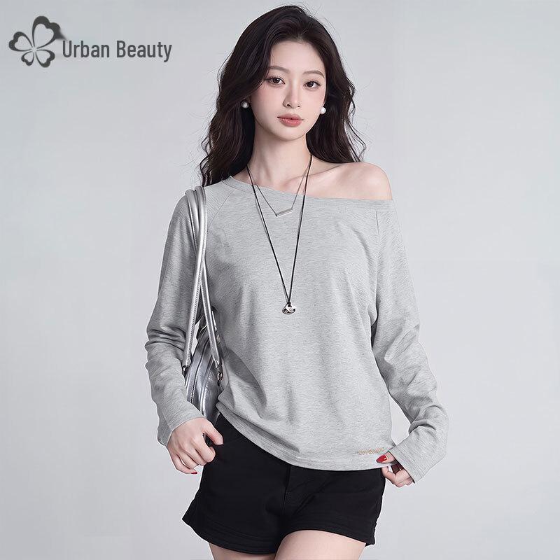 Women's Asymmetrical Off-Shoulder Long Sleeve T-Shirt