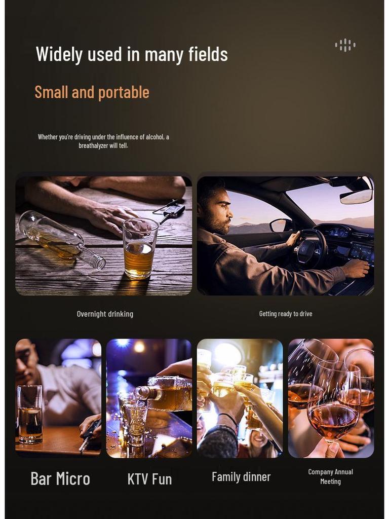 Zhao Wei High-Precision Portable Breathalyzer 1000 - Alcohol Tester for Traffic Safety