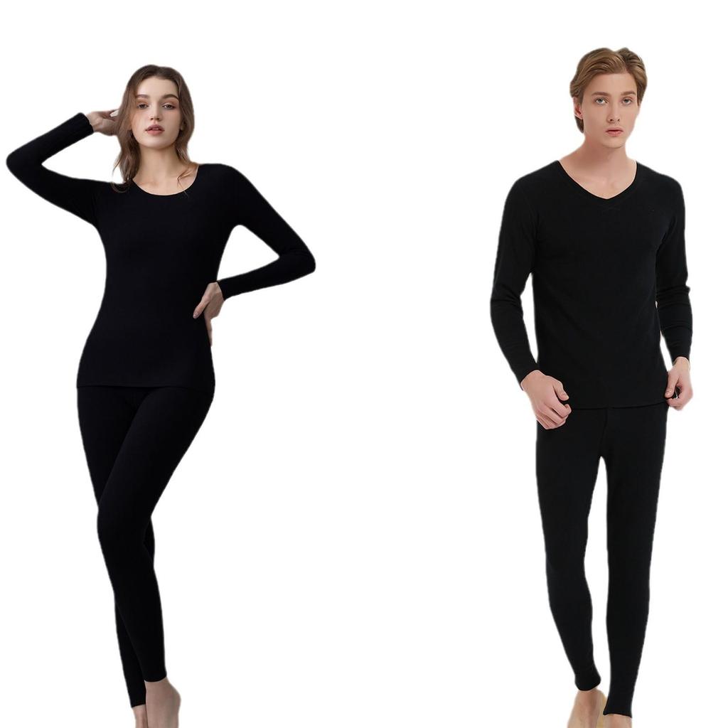 German Velvet Women's Thermal Underwear: Plus Velvet, Thickened, Antibacterial, Skin-Beautifying Suit for Autumn