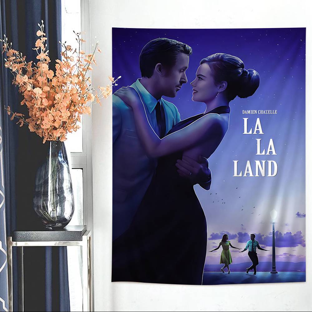 

La La Land Music Classic Movie DIY Wall Tapestry Hanging Tarot Hippie Wall Rugs Dorm INS Home Decor 74x94cm(29x37in)