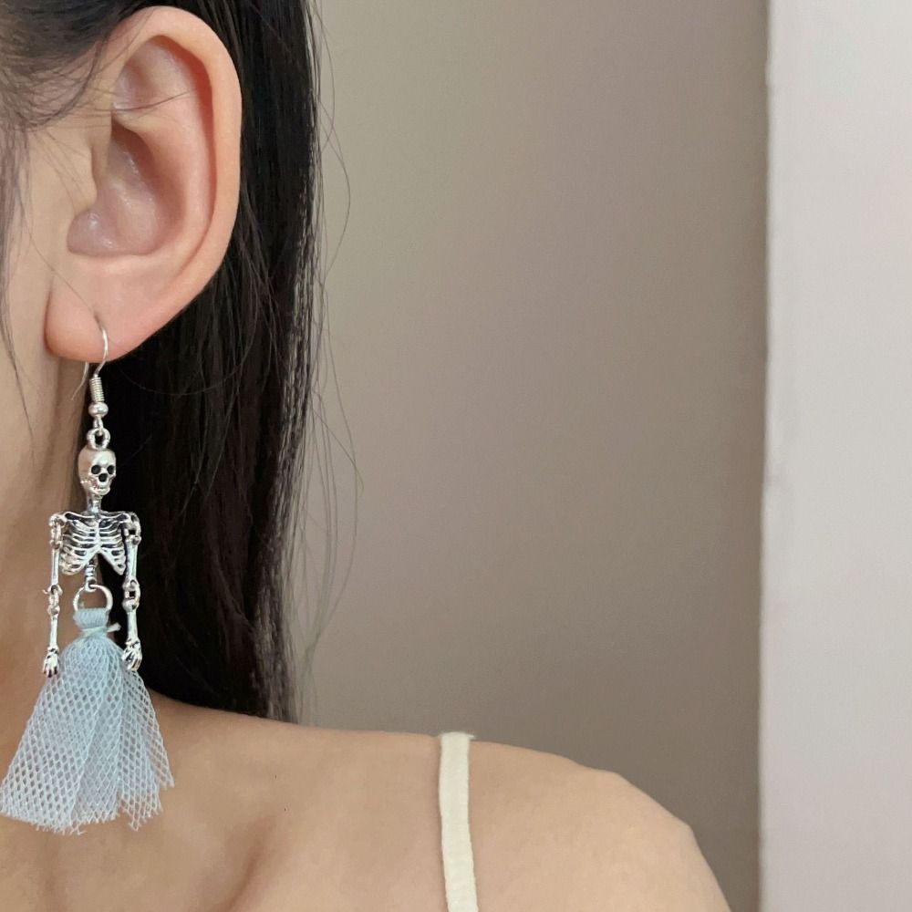 Zinc Aliaj de Zinc Cercei de Halloween Craniu Os Uman Imitație Cercei Piercing Schelet Femei