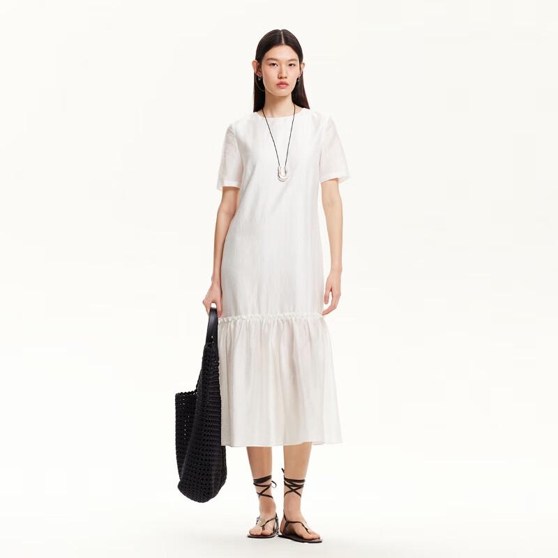 VEROMODA 2025 Spring Pleated Hem A-Line Dress