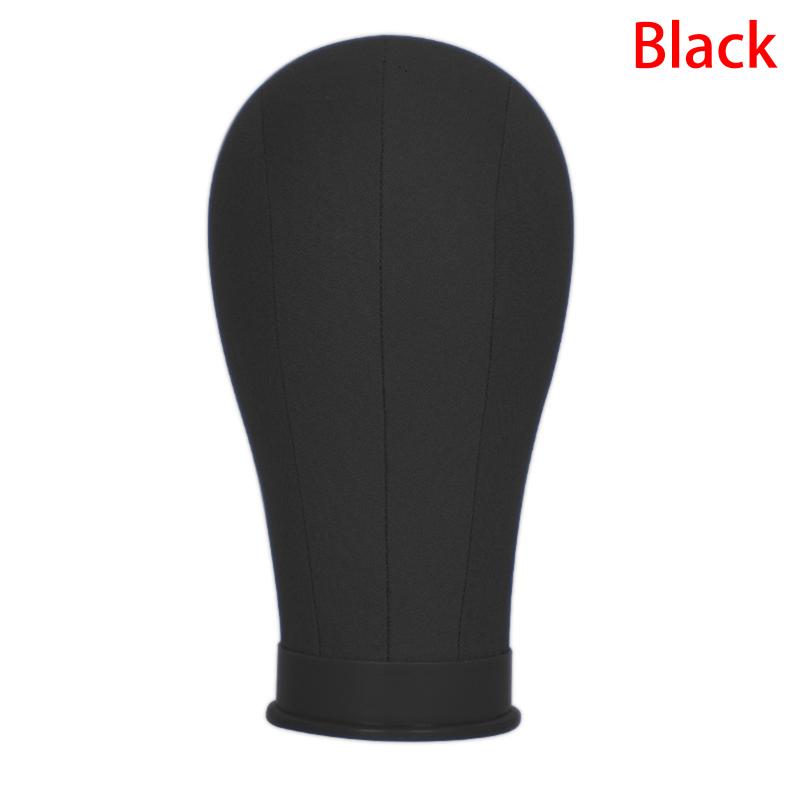 22 Inch Canvas Block Head for Wigs Making Mannequin Head for Stylish Hat Display and Hairdressing Training Salon чёрный