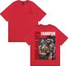 Spain boxer Ilia Topuria 100cotton Unisexs shirt oversized portrait graphics summer Womens Y2k Hip Hop Oneck Streetwear Tshirt